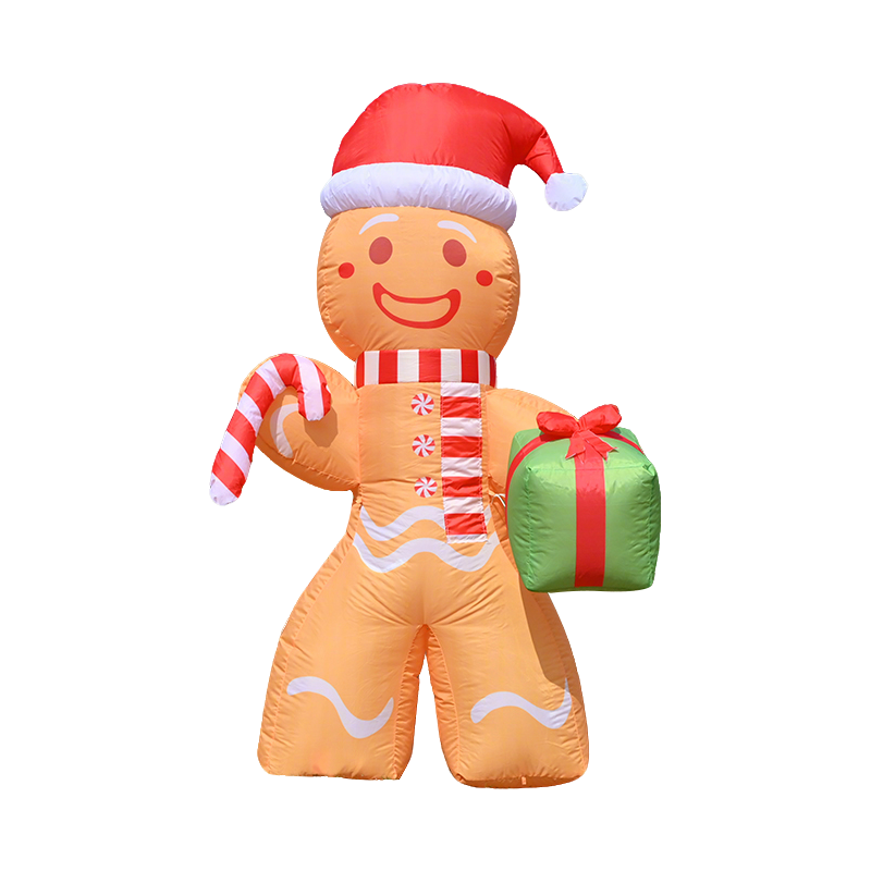 Inflatable Gingerbread Man Front View